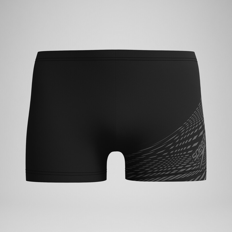 メンズ メドレー ロゴ アクアショートパンツ ブラックグレー