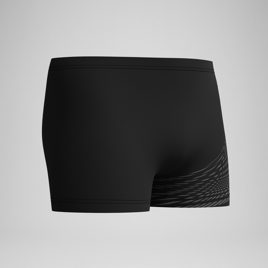 メンズ メドレー ロゴ アクアショートパンツ ブラックグレー