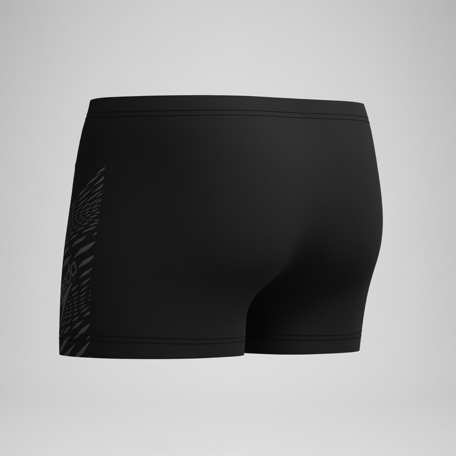 メンズ メドレー ロゴ アクアショートパンツ ブラックグレー