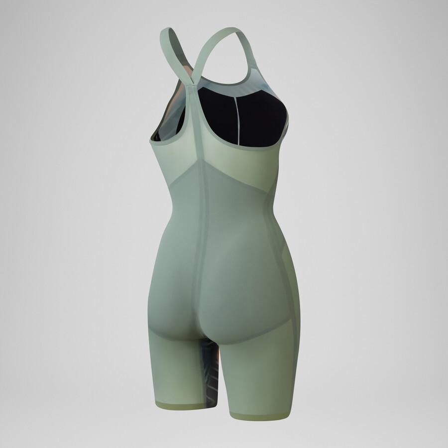 ウィメンズ ファストスキン lzr ピュア ヴァロール 2.0 クローズドバック ニースキン グリーンオレンジ